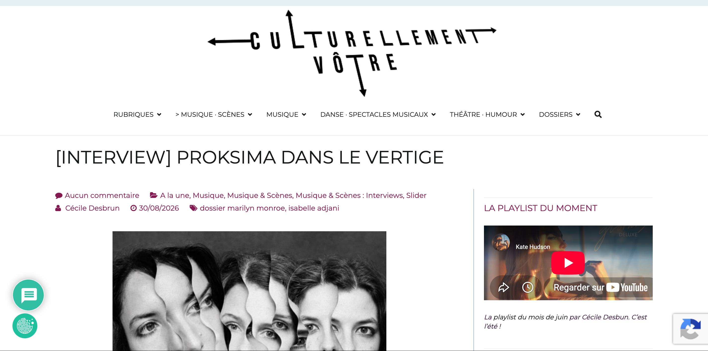 Proksima Adjani Steiner Vertigo Culturellement Vôtre